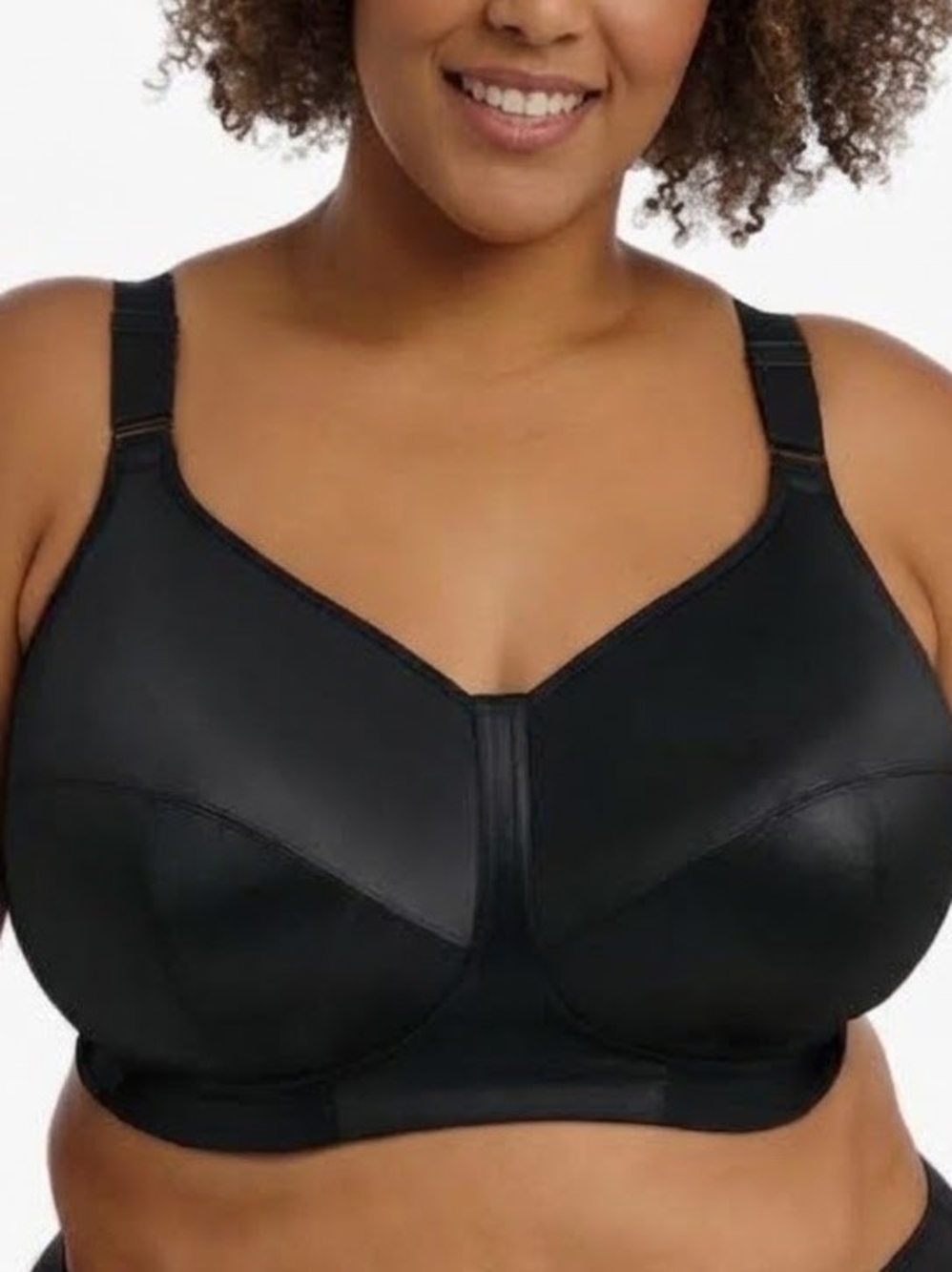 Goddess Black Full Coverage Wireless Support Bra Size 48L